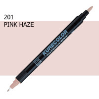 Двухсторонний маркер Розовый туман (Pink Haze) KURETAKE Kurecolor Fine&Brush, №201