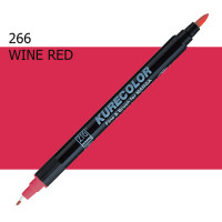 Двосторонній маркер Вино-червоний (Wine Red) KURETAKE Kurecolor Fine Brush, №266
