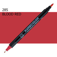 Двухсторонний маркер Кровавый красный (Blood Red) KURETAKE Kurecolor Fine Brush, №285