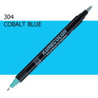 Двосторонній маркер Кобальтовий синій (Cobalt Blue) KURETAKE Kurecolor Fine&Brush, №304