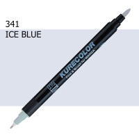 Двухсторонний маркер Ледяной синий (Ice Blue) KURETAKE Kurecolor Fine Brush, №350