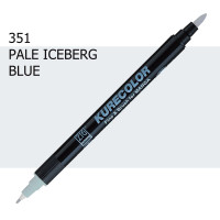 Двосторонній маркер Блідо-блакитний айсберг (Pale Iceberg Blue) KURETAKE Kurecolor Fine Brush, №351