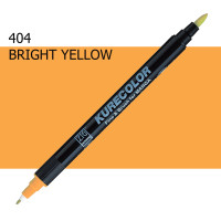Двухсторонний маркер Ярко-желтый (Bright Yellow) KURETAKE Kurecolor Fine&Brush, №404