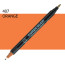 Двосторонній маркер Помаранчевий (Orange) KURETAKE Kurecolor Fine&Brush, №407