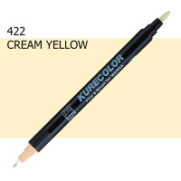 Двосторонній маркер Кремово-жовтий (Cream Yellow) KURETAKE Kurecolor Fine&Brush, №422
