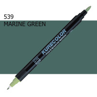 Двухсторонний маркер Морская зелень (Marine Green) KURETAKE Kurecolor Fine Brush, №539