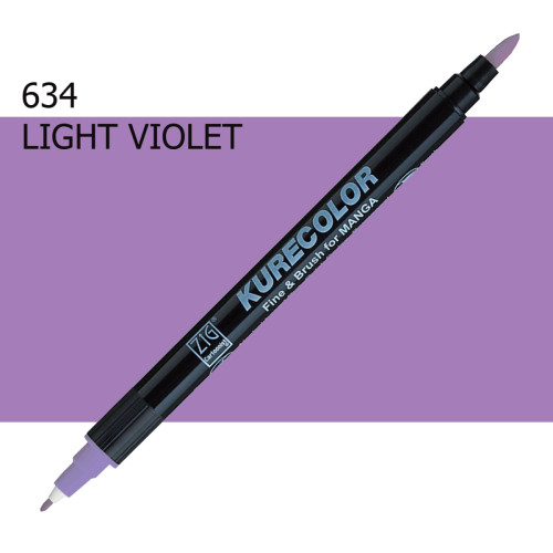 Двосторонній маркер Світло-фіолетовий (Light Violet) KURETAKE Kurecolor Fine&Brush, №634