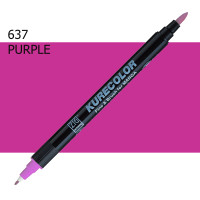 Двосторонній маркер Пурпурний (Purple) KURETAKE Kurecolor Fine Brush, №637