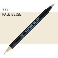 Двосторонній маркер Бледний бежевий (Pale Beige) KURETAKE Kurecolor Fine&Brush, №731