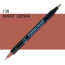 Двосторонній маркер Палена сієна (Burnt Sienna) KURETAKE Kurecolor Fine&Brush, №738