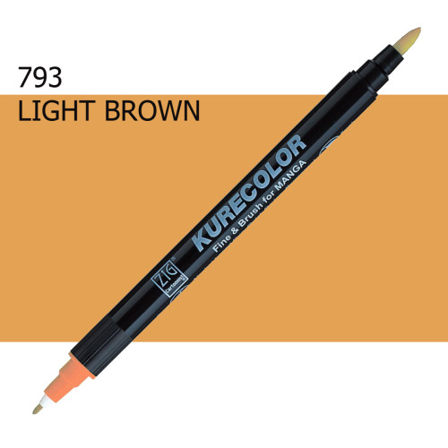 Двосторонній маркер Світло-коричневий (Light Brown) KURETAKE Kurecolor Fine&Brush, №793