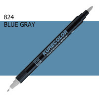 Двосторонній маркер Синьо-сірий (Blue Gray) KURETAKE Kurecolor Fine Brush, №824