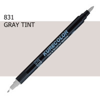 Двухсторонний маркер Серый оттенок (Gray Tint) KURETAKE Kurecolor Fine Brush, №831