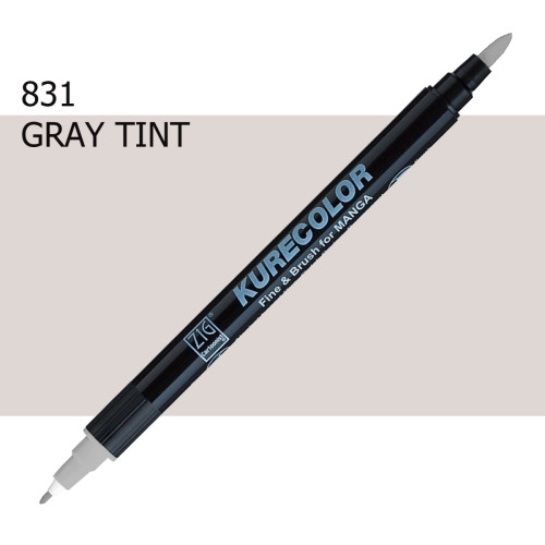 Двосторонній маркер Сірий відтінок (Gray Tint) KURETAKE Kurecolor Fine&Brush, №831