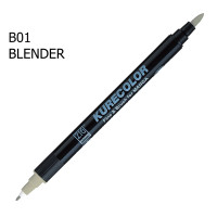 Двухсторонний маркер Блендер (Blender) KURETAKE Kurecolor Fine&Brush, №b01