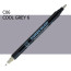 Двухсторонний маркер Холодный серый 6 (Cool Gray 6) KURETAKE Kurecolor Fine Brush, №c06