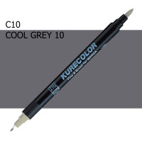 Двосторонній маркер Холодний сірий 10 (Cool Gray 10) KURETAKE Kurecolor Fine&Brush №10
