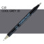 Двухсторонний маркер Холодный серый 10 (Cool Gray 10) KURETAKE Kurecolor Fine Brush, №c10