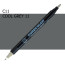 Двухсторонний маркер Холодный серый 11 (Cool Gray 11) KURETAKE Kurecolor Fine Brush, №c11
