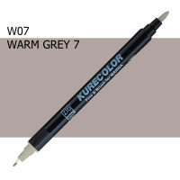 Двосторонній маркер Теплий сірий 7 (Warm Gray 7) KURETAKE Kurecolor Fine&Brush №w07