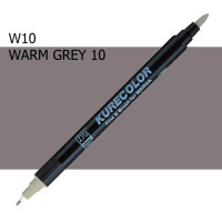 Двосторонній маркер Теплий сірий 10 (Warm Gray 10) KURETAKE Kurecolor Fine Brush №w10