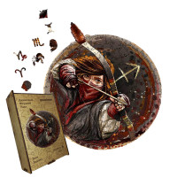 Пазл деревянный Знак зодиака Стрелок, A2, Картонная коробка