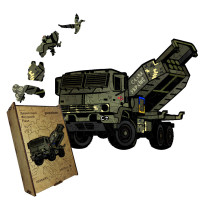 Пазл дерев'яний HIMARS, А5, Дерев'яна коробка