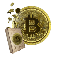 Пазл деревянный Биткоин Bitcoin, A1, Картонная коробка