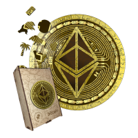 Пазл деревянный Этериум Ethereum, А5, Картонная коробка