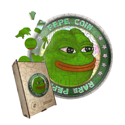 Пазл деревянный Пепе Pepe Coin, A2, Картонная коробка