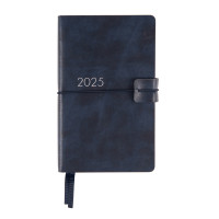 Ежедневник датированный на 2025 год, 12х20cм Leo Planner, Glory темно-синий 352 стр