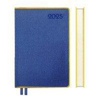 Ежедневник датированный на 2025 год, А5 Leo Planner, Patriot II синий 368 стр