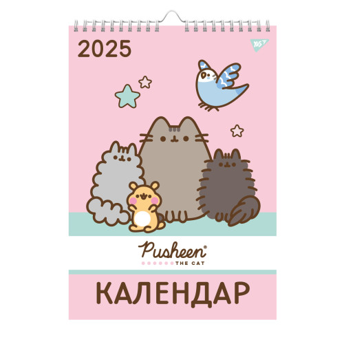 Календарь планер настенный на 2025 г, Yes Pusheen