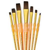 Набор плоских кистей верблюжий ворс CAMEL из 7 предметов