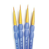 Набор кистей синтетика золотой таклон Crafter's Choice, 4 шт