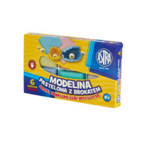 Моделін для ліплення в пастельних кольорах ASTRA 6 кольорів