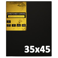 Полотно на подрамнике 35х45 см хлопок 270г/м2 мелкое зерно, черный грунт Monet (MFGB3545)