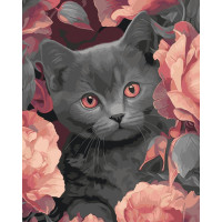 Картина по номерам Серый котик 11563-AC, 40х50 см