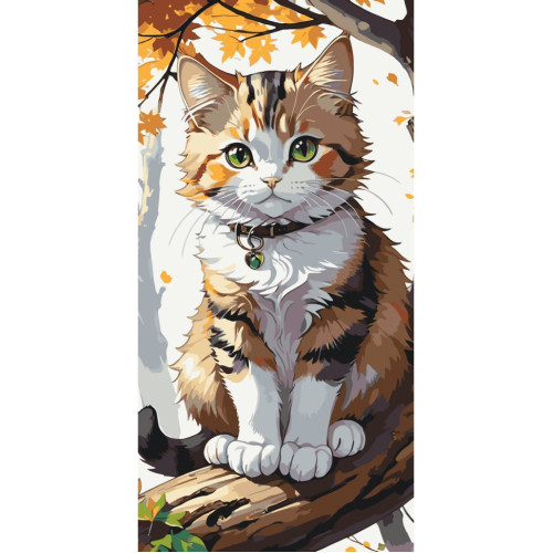 Картина за номерами Пухнастий котик 11565-AC, 40х80 см