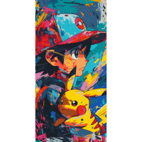 Картина за номерами Вірний друг Пікачу 16108-AC, 40х80 см Картина за номерами Вірний друг Пікачу 16108-AC, 40х80 см