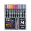 Набор акварельных двухсторонних маркеров SANTI Brush Marker, 24 шт/уп