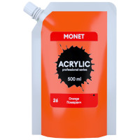 Краска акриловая Monet 500 мл (26) Оранжевый (500026)