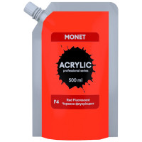 Краска акриловая Monet 500 мл (F4) Красная флуоресцентная (500F4)