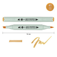 Маркер спиртовий Оливковий SANTI Brush, №41 Olive
