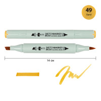 Маркер спиртовой Песочный SANTI Brush, №49 Sand