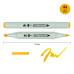 Маркер спиртовий Жовтий свіжий SANTI Brush, №44 Fresh Yellow