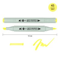 Маркер спиртовой Желтая канарейка SANTI Brush, №45 Canary Yellow