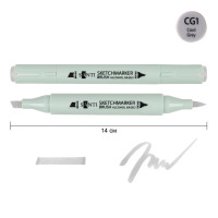 Маркер спиртовой Холодный серый 1 SANTI Brush, №CG1 Cool Gray 1