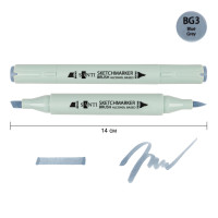 Маркер спиртовий Синьо-сірий 3 SANTI Brush №BG3 Blue Gray 3