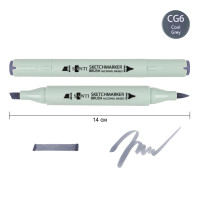 Маркер спиртовий Холодний сірий 6 SANTI Brush №CG6 Cool Gray 6